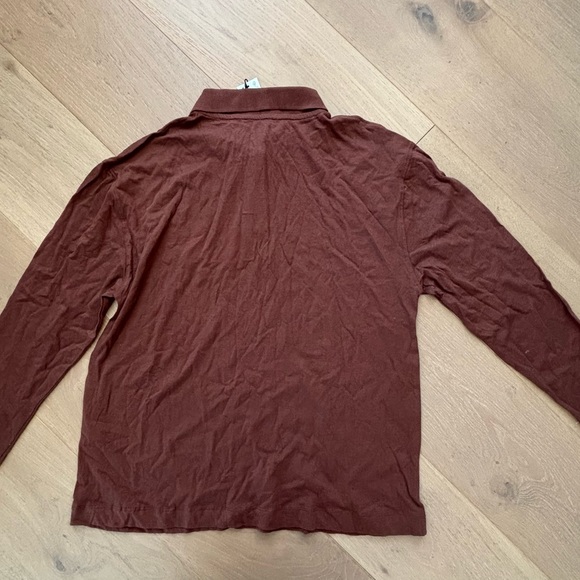 zara button collared shirt brown size small with tags - Picture 3 of 3